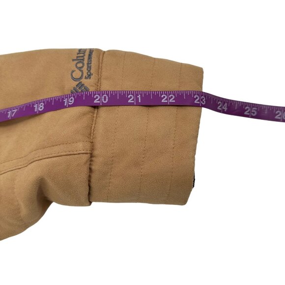 Columbia Womens Tan Zip Pockets Jacket Faux Fur Lined Polyester Size L - Picture 5 of 16